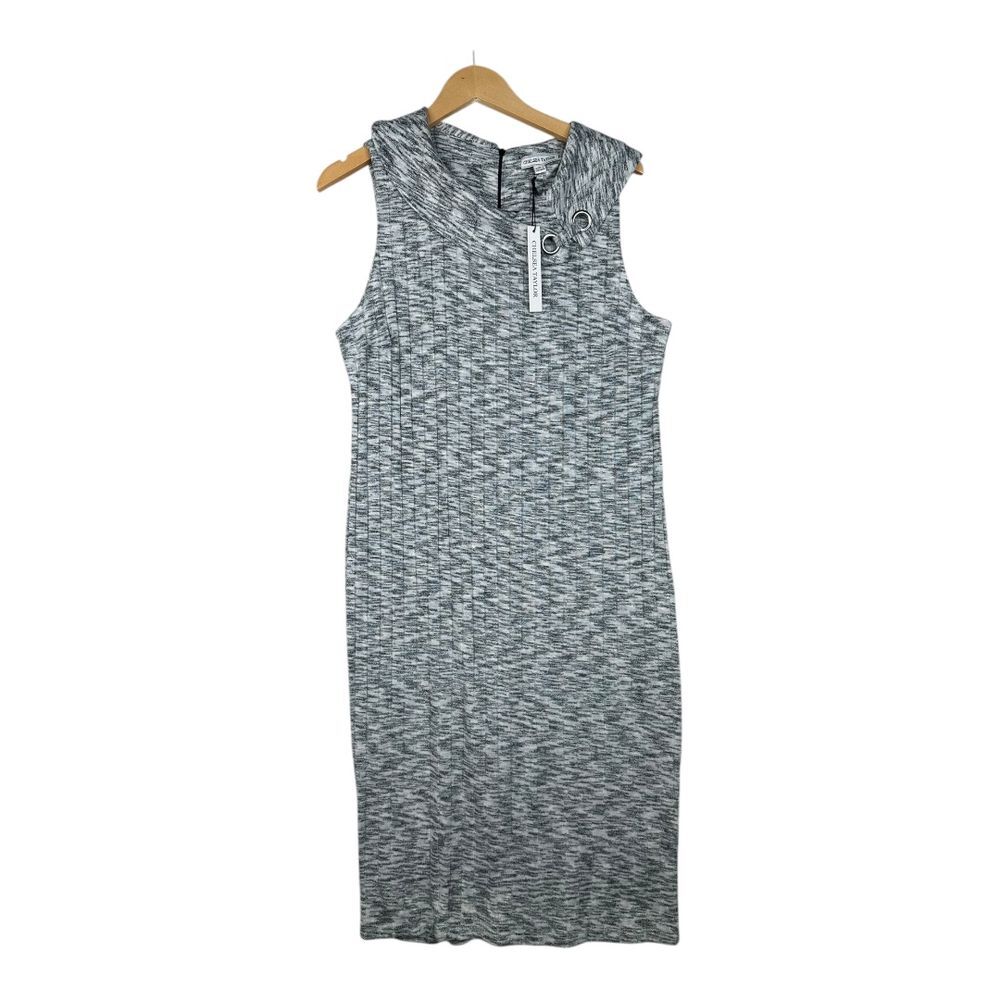 New Chelsea Taylor Sleeveless Midi Dress size 14 Black/White